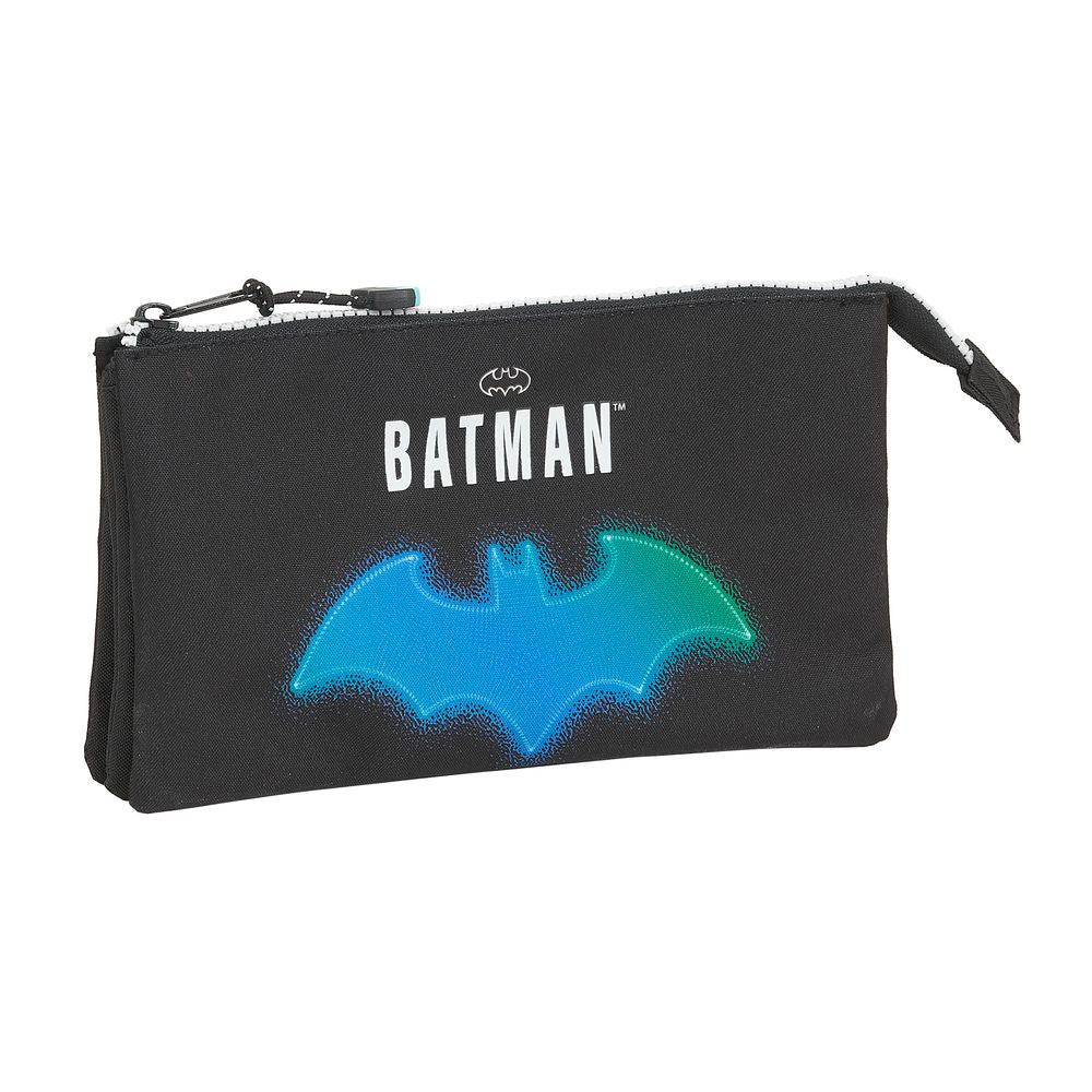 Hármas tolltartó Batman Bat-Tech Fekete (22 x 12 x 3 cm)