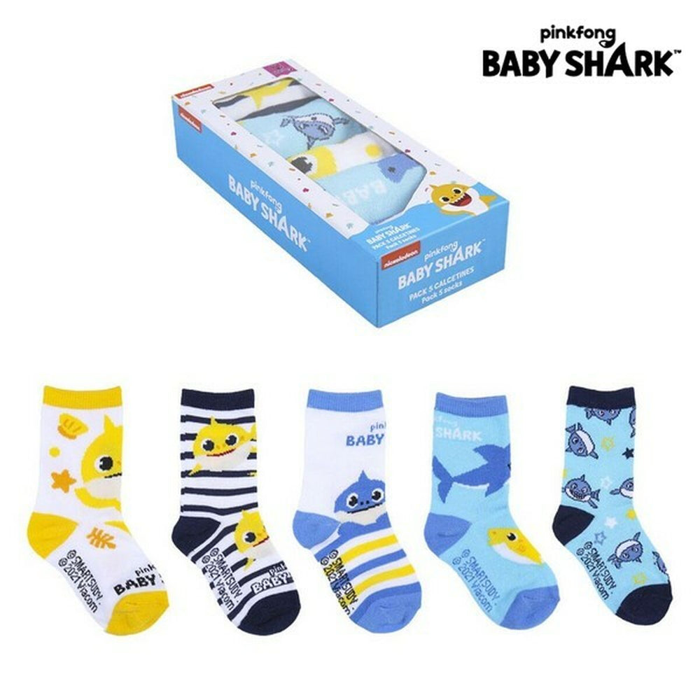 Zokni Baby Shark (5 pár) Többszínű